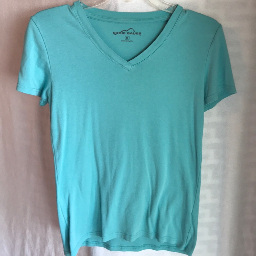 Aqua Blue Eddie Bauer T Shirt